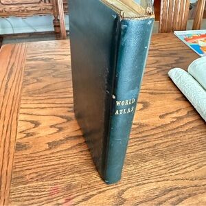 Classic Green World Atlas Book